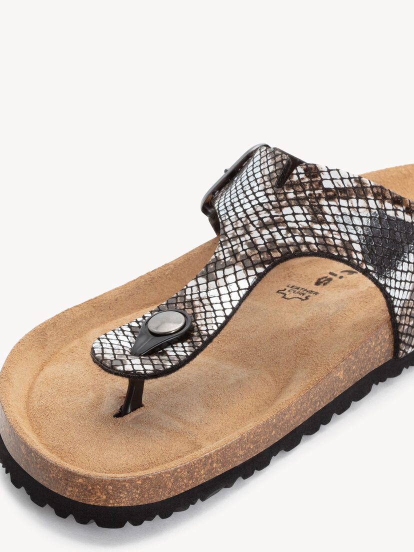Slipper - zwart, BLACK/SNAKE, hi-res