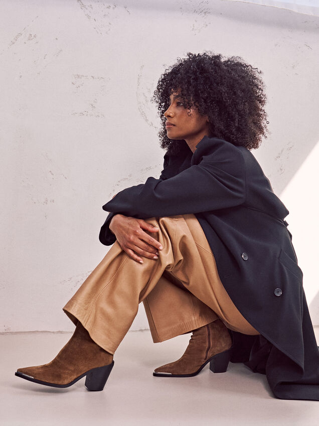 Leather Bootie - brown, cognac, hi-res