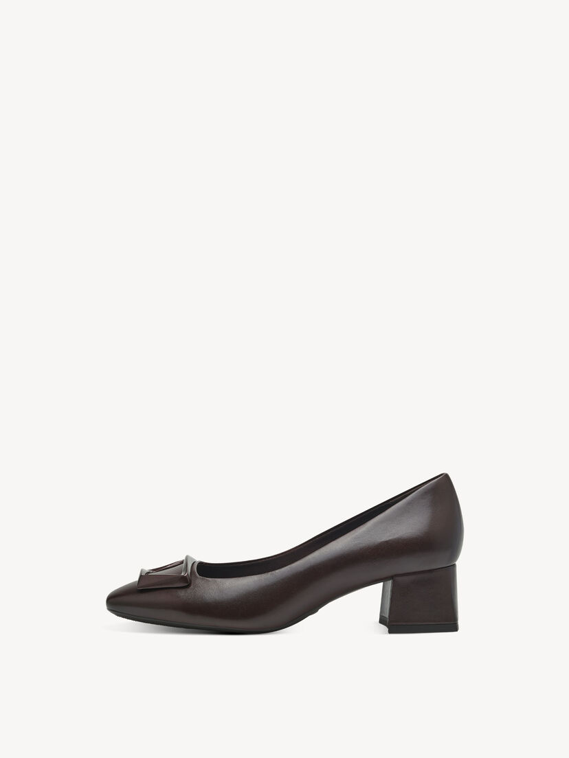Leren Pumps - bruin, MAHOGANY LEA., hi-res