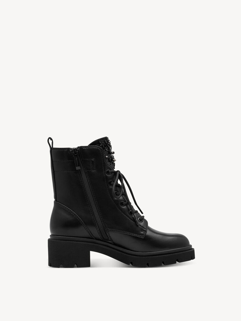 Enkellaarsje - zwart, BLACK, hi-res