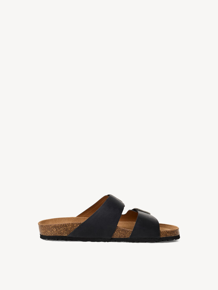 Leren Slipper - zwart, BLACK PULL-UP, hi-res