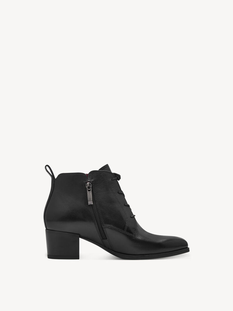 Bottine en cuir - noir, BLACK, hi-res