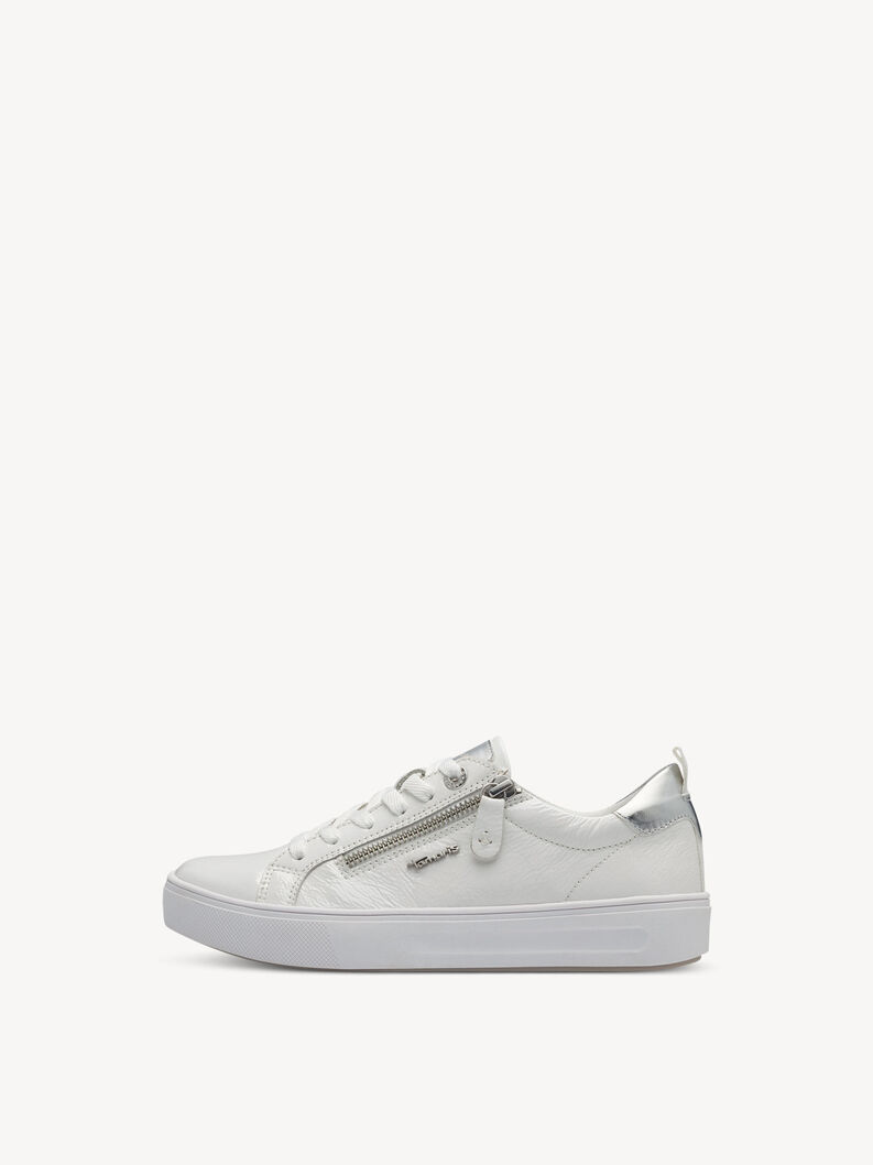Sportowe - beżowy, WHITE PATENT, hi-res