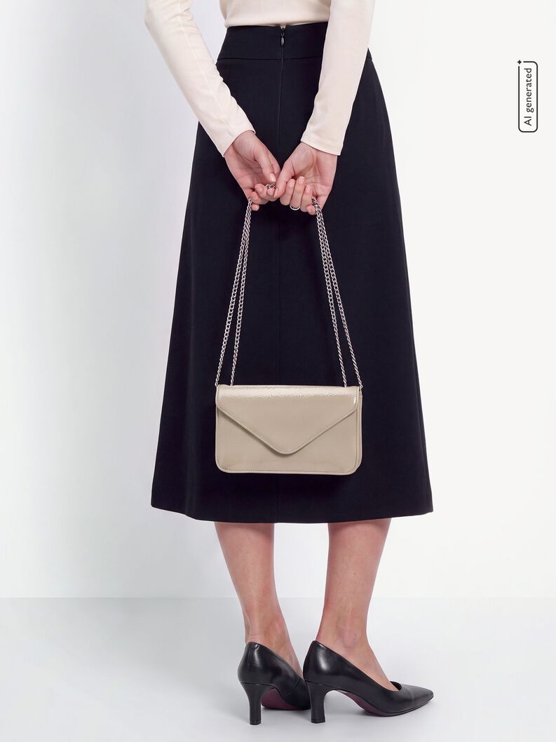 Borsetta senza manici - marrone, taupe, hi-res