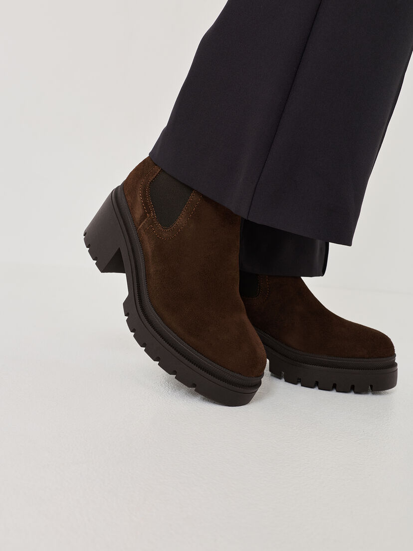 Leren Chelseaboot - bruin, MOCCA SUEDE, hi-res