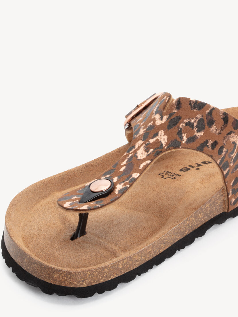 Slipper - bruin, COGNAC/LEOPARD, hi-res