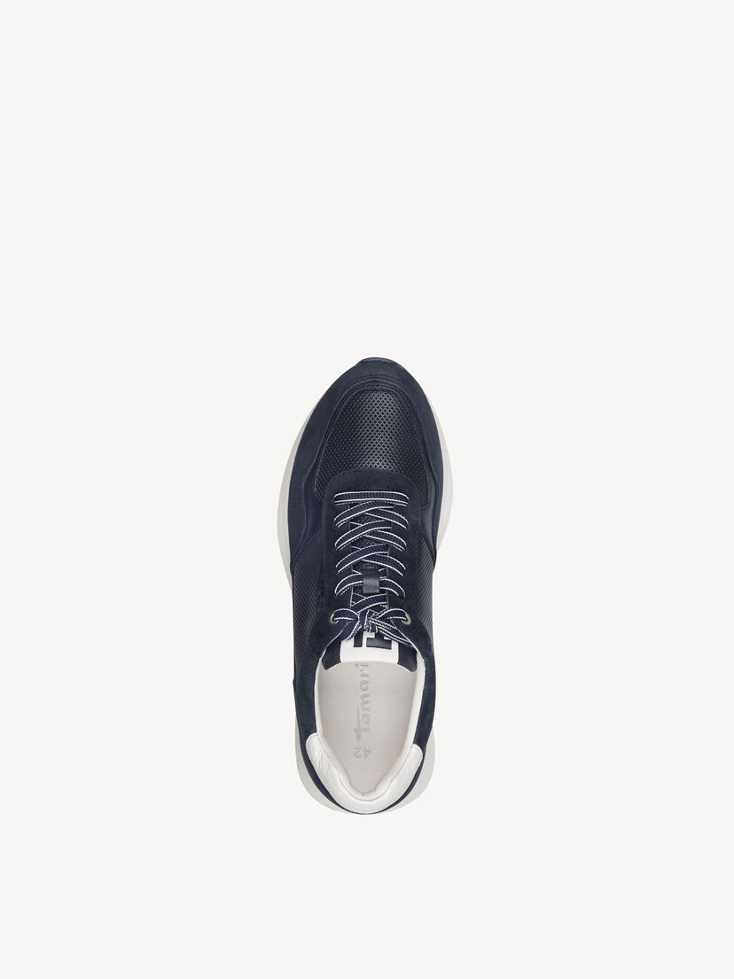 Leren Sneaker - blauw, NAVY, hi-res