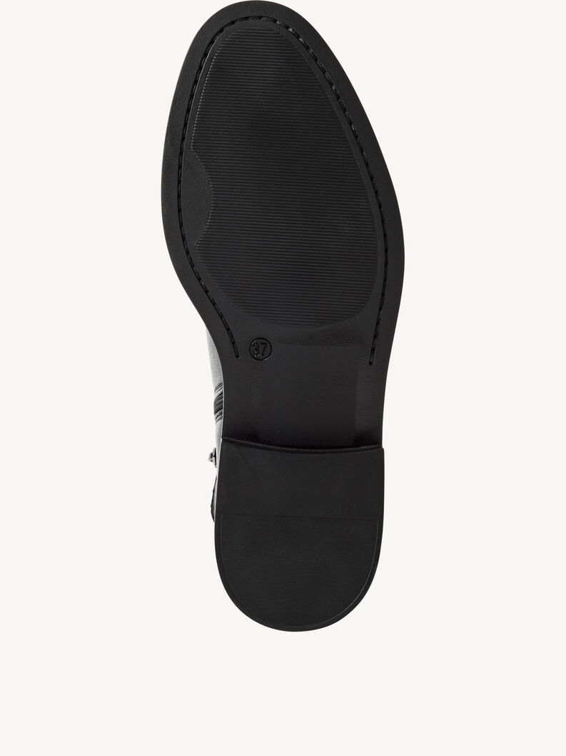 Bottine Chelsea en cuir - noir, BLACK, hi-res
