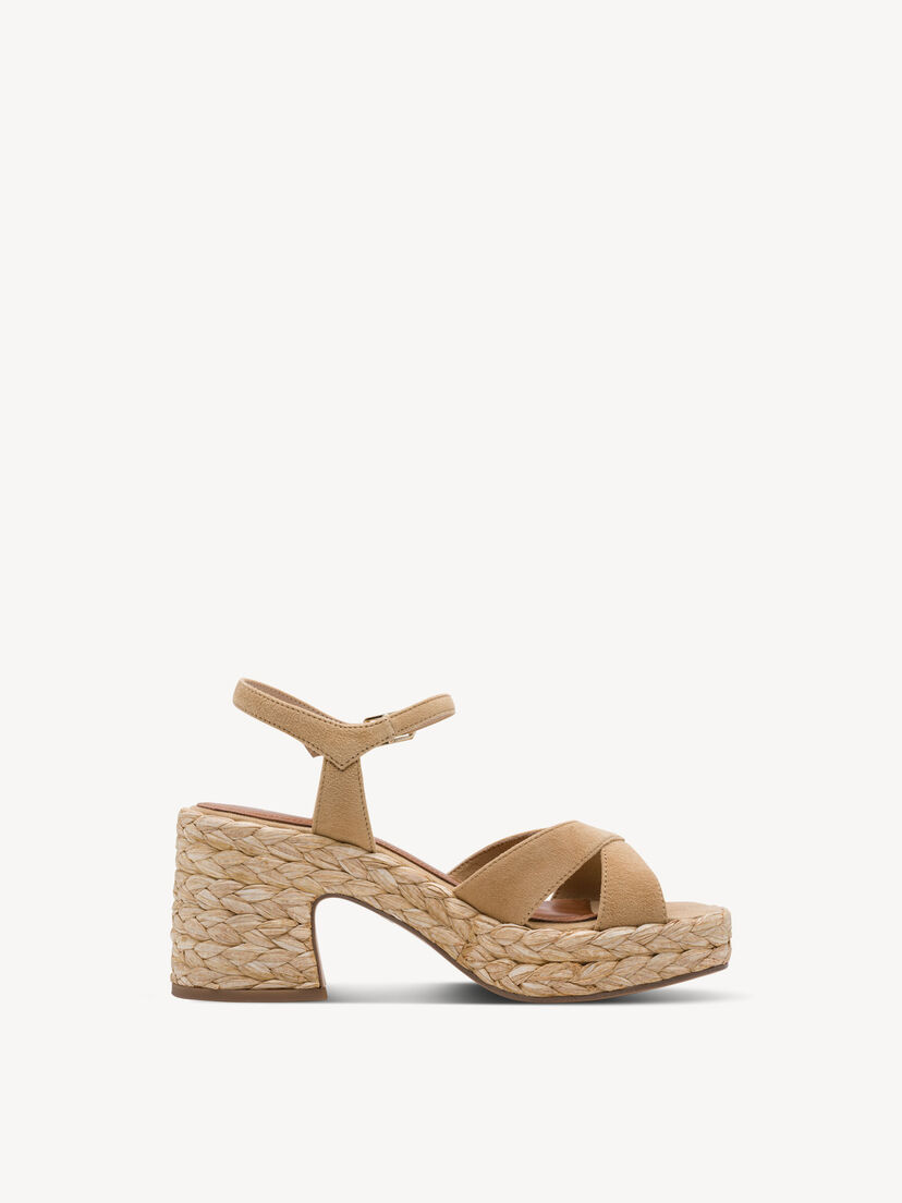 Leren Sandaaltje - bruin, TAN SUEDE, hi-res