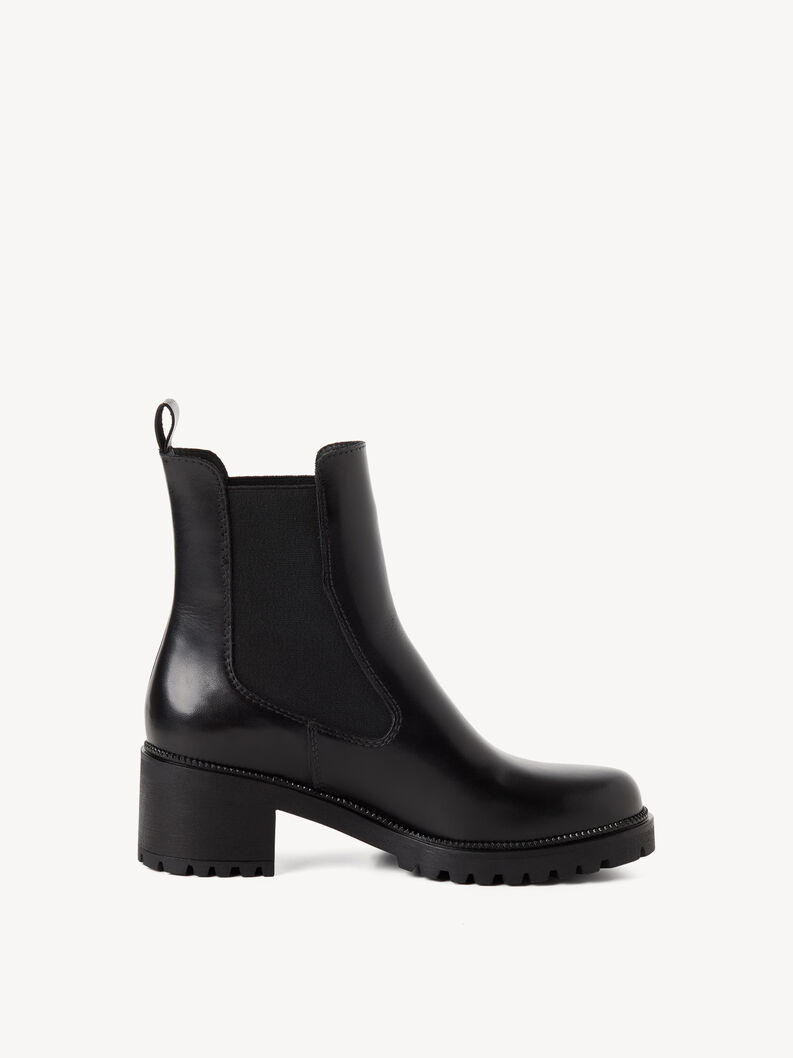 Leder Chelsea Boot - schwarz, BLACK LEATHER, hi-res