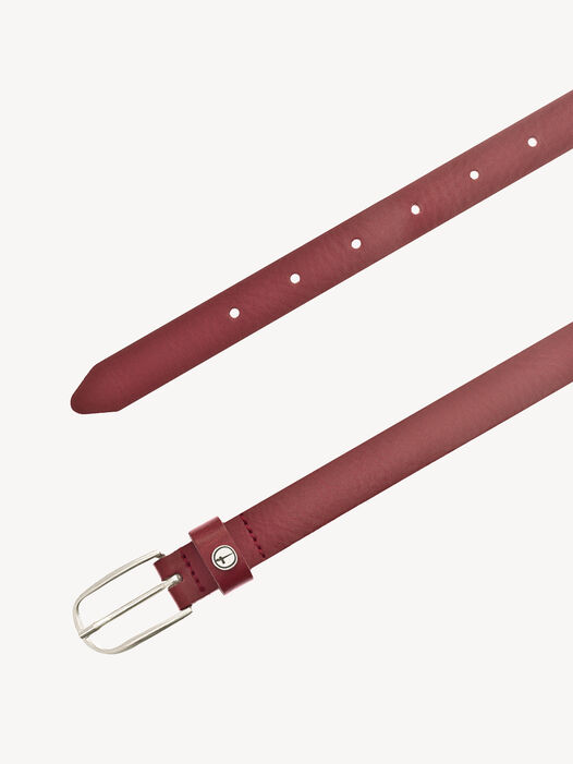 Leren riem, rood, hi-res