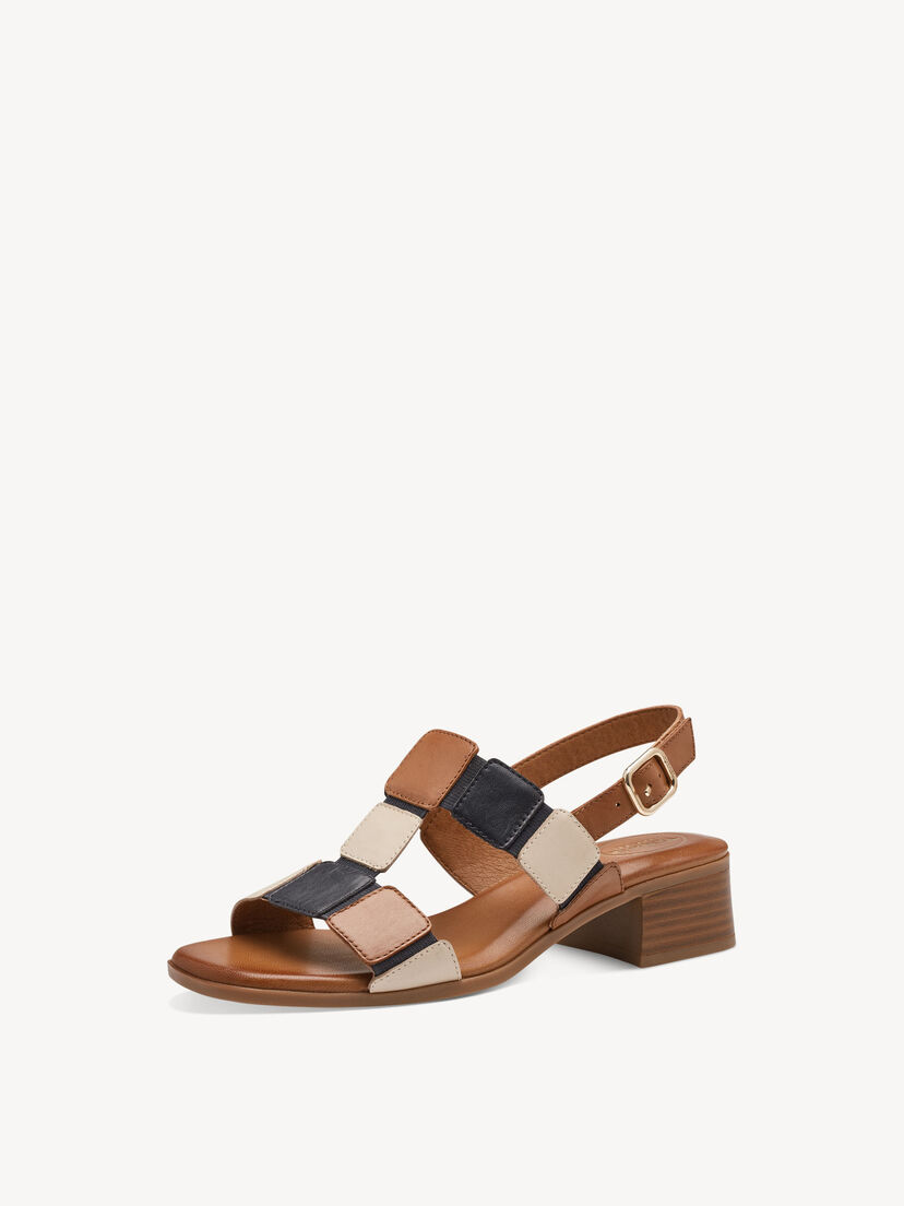 Leren Sandaaltje - blauw, NAVY COMB, hi-res