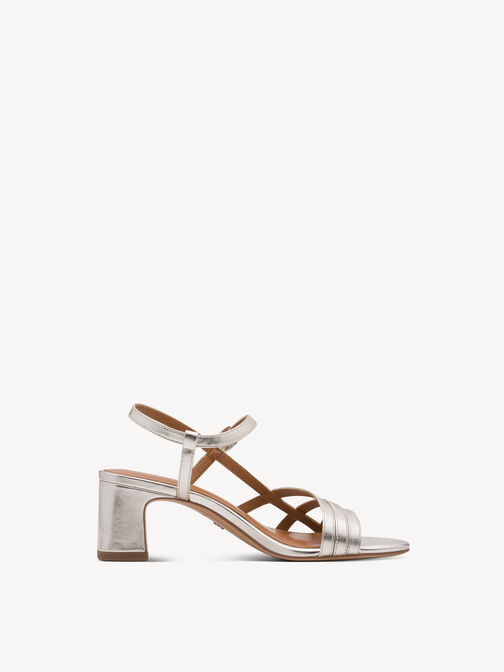 Heeled sandal, PLATINUM, hi-res