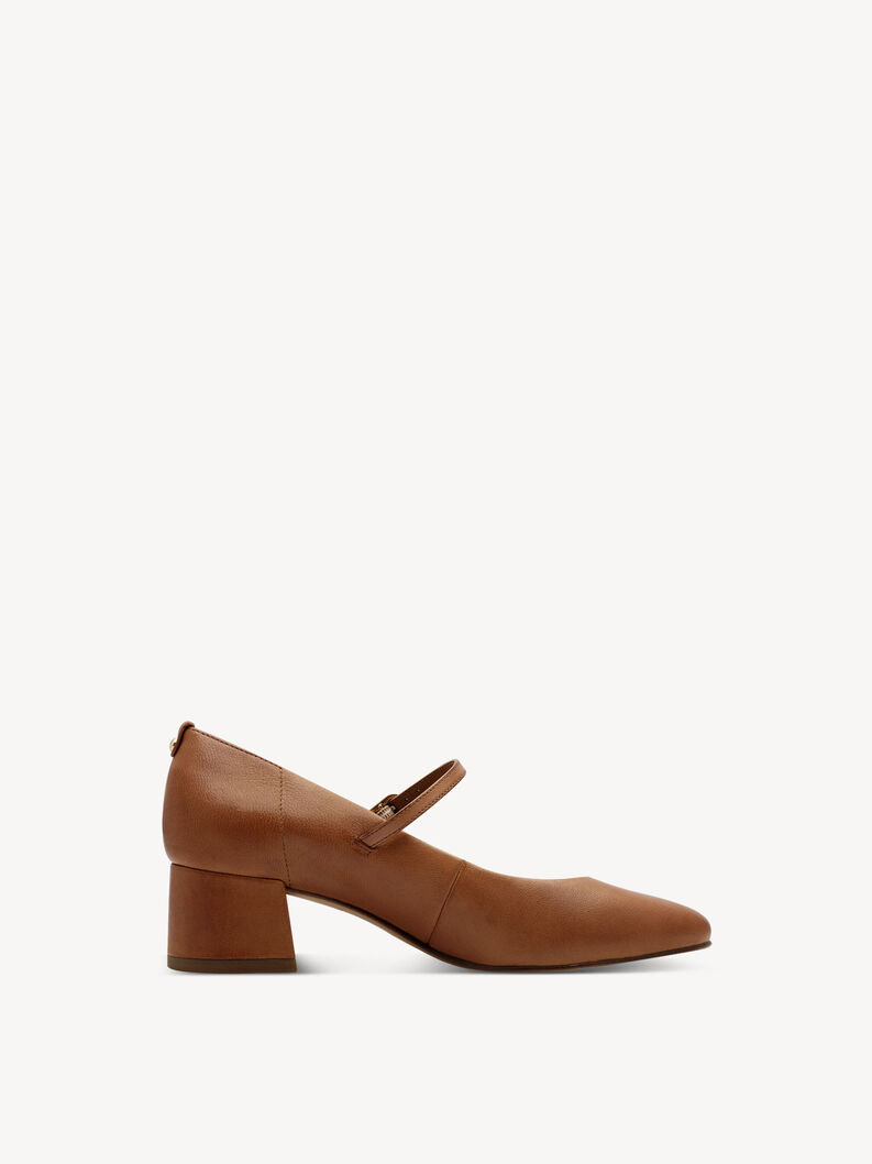 Leather Pumps - brown, COGNAC LEATHER, hi-res