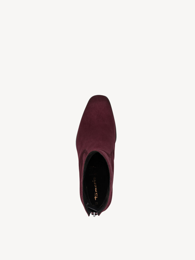 Lederstiefelette - rot, BURGUNDY, hi-res
