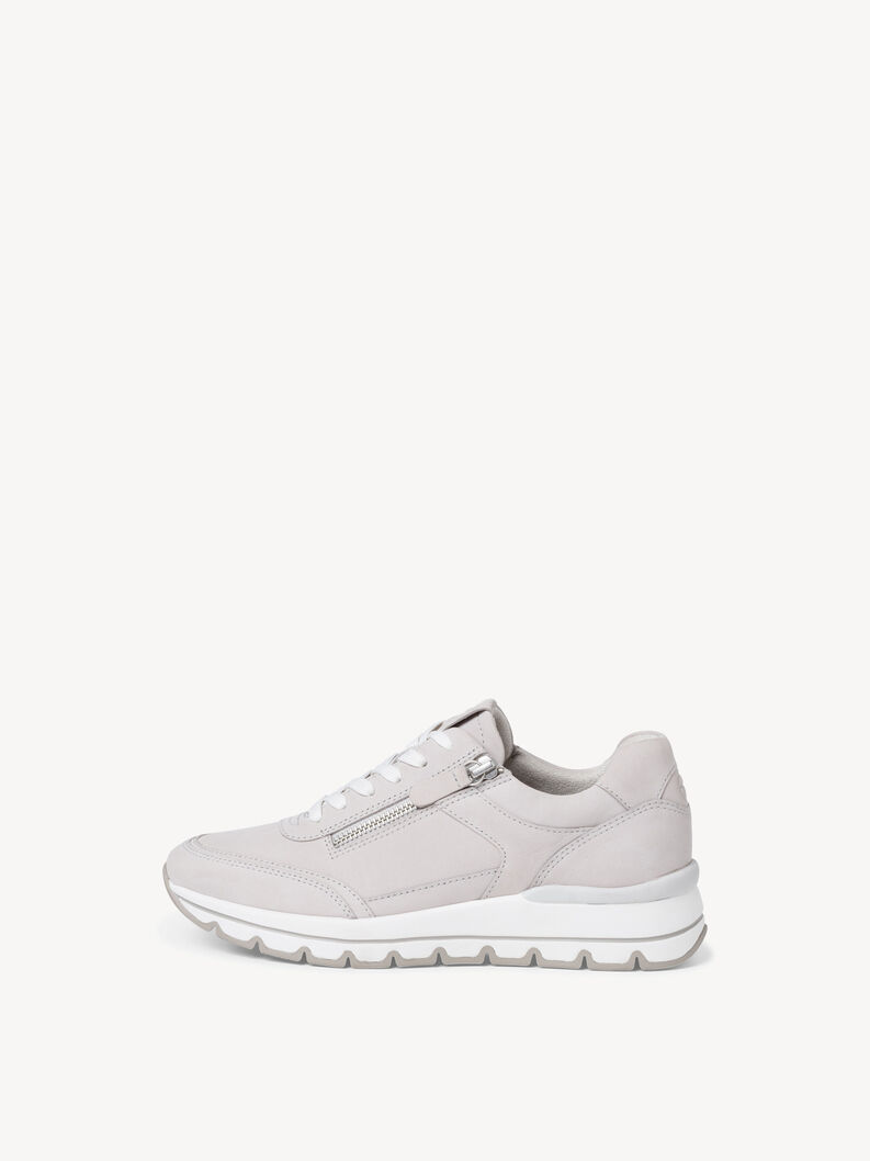 Leather Sneaker - grey, LT.GREY NUBUC, hi-res