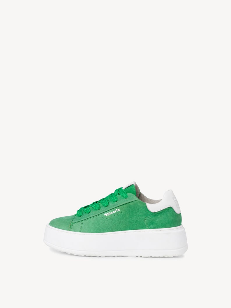 Leather Sneaker - green, GREEN, hi-res