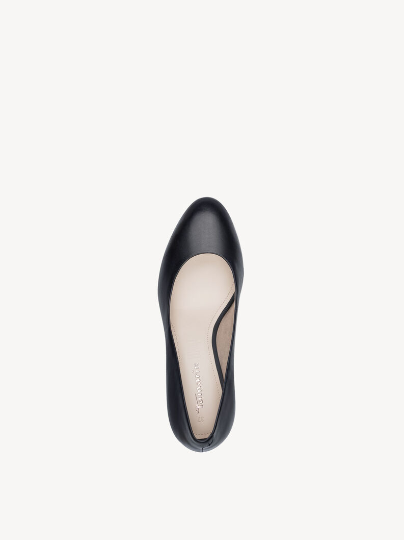 Escarpin en cuir - bleu, NAVY LEATHER, hi-res