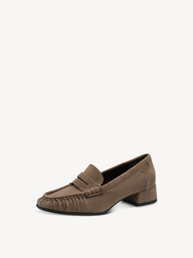 Leather Trotteur - beige, TAUPE, hi-res