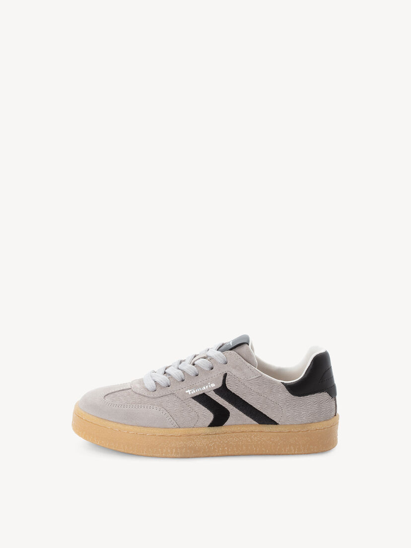 Leren Sneaker - grijs, GREY, hi-res