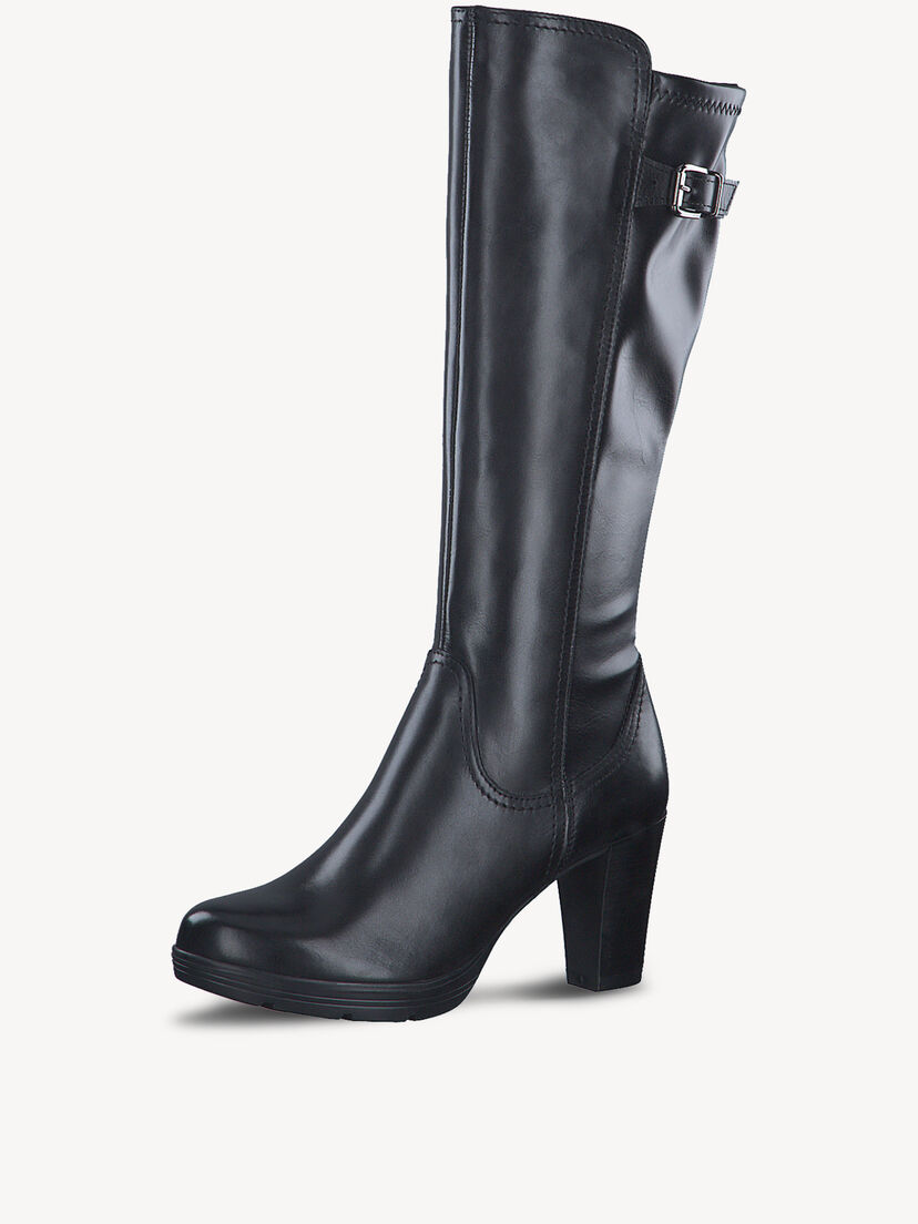 Leren Laarzen - zwart, BLACK, hi-res