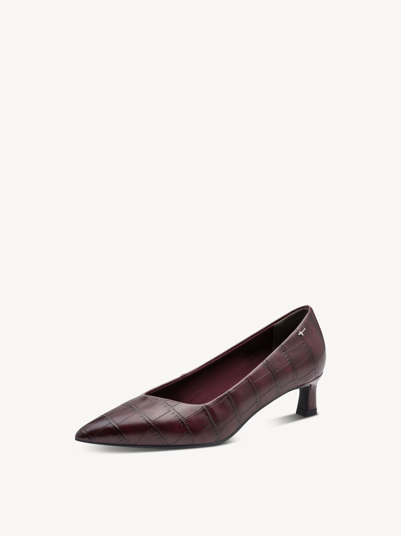 Pumps - red, MERLOT CROCO, hi-res