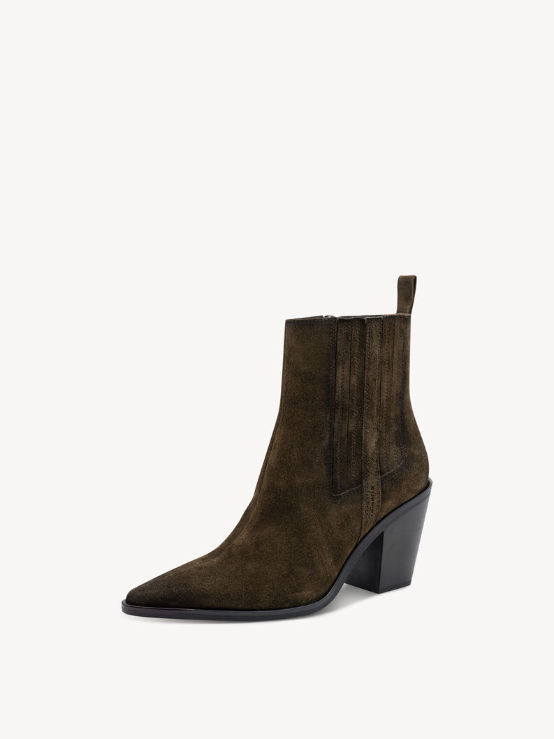 Bottine en cuir - kaki, OLIVE SUEDE, hi-res