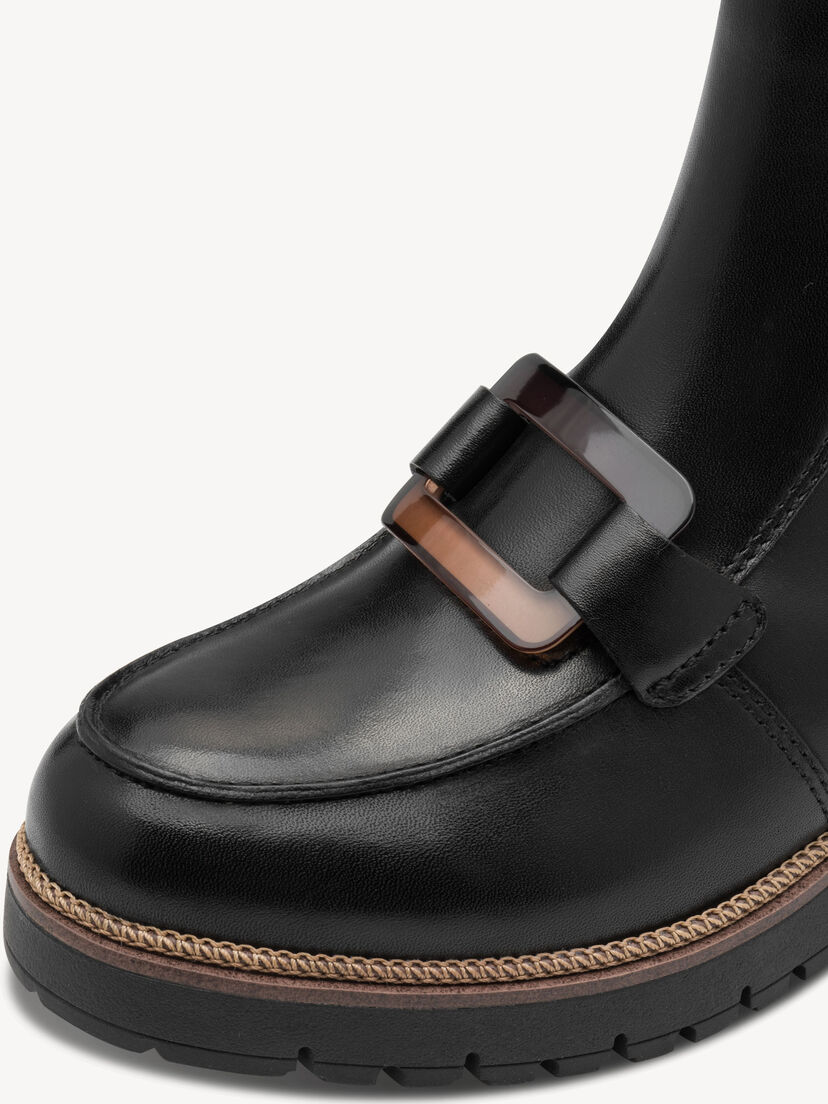 Enkellaarsje, BLACK LEATHER, hi-res