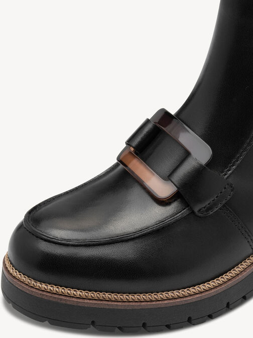 Bottine, BLACK LEATHER, hi-res