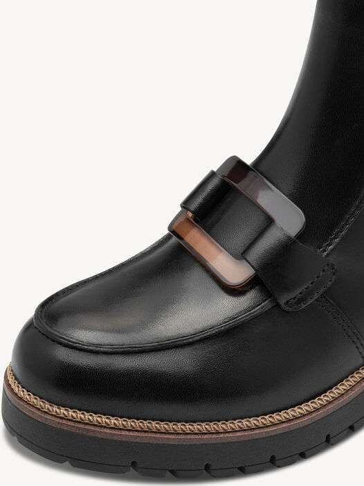 Enkellaarsje, BLACK LEATHER, hi-res