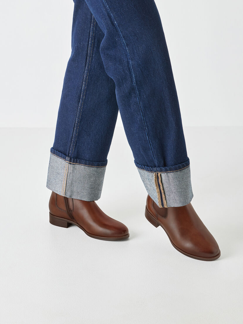 Leren Chelseaboot - bruin, MUSCAT, hi-res