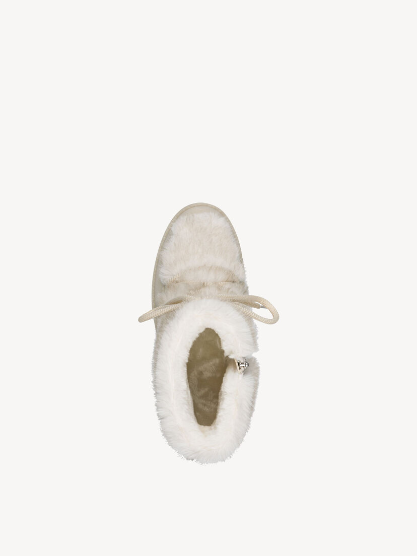 Enkellaarsje - beige warme voering, IVORY, hi-res