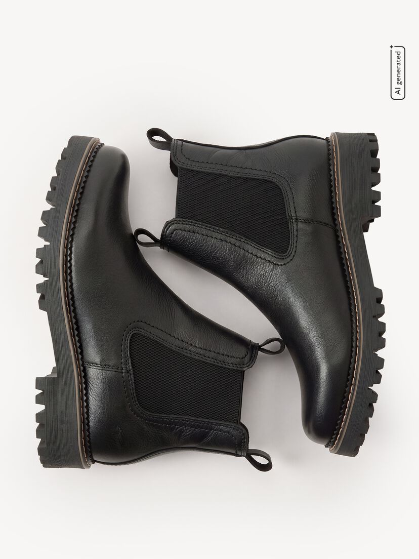 Chelseaboot, BLACK LEATHER, hi-res