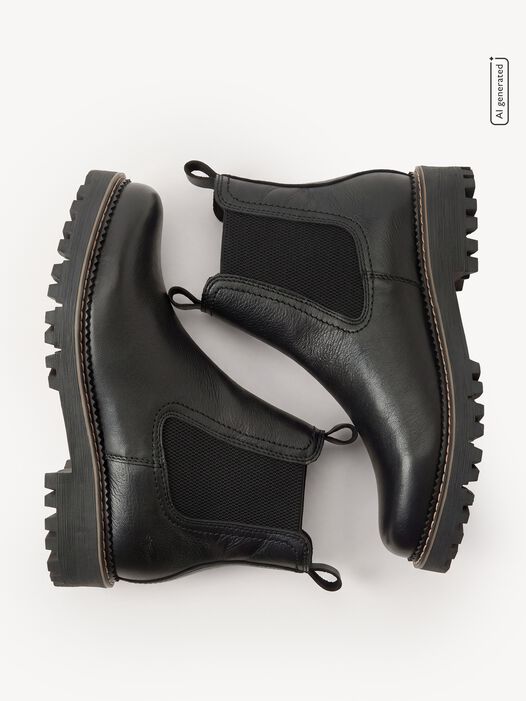 Chelseaboot, BLACK LEATHER, hi-res