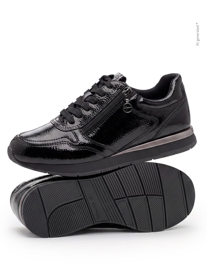 Sneaker, BLACK PATENT, hi-res