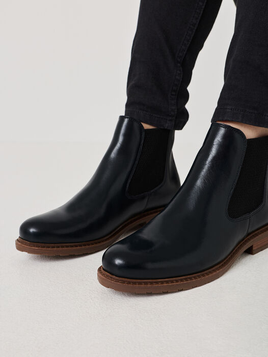 Chelseaboot, NAVY LEATHER, hi-res