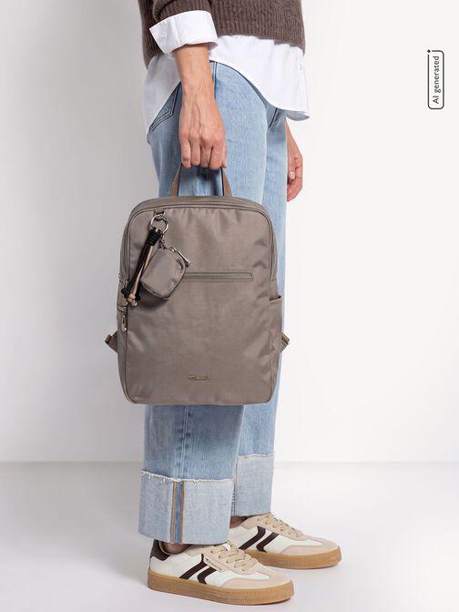 Backpack, taupe, hi-res