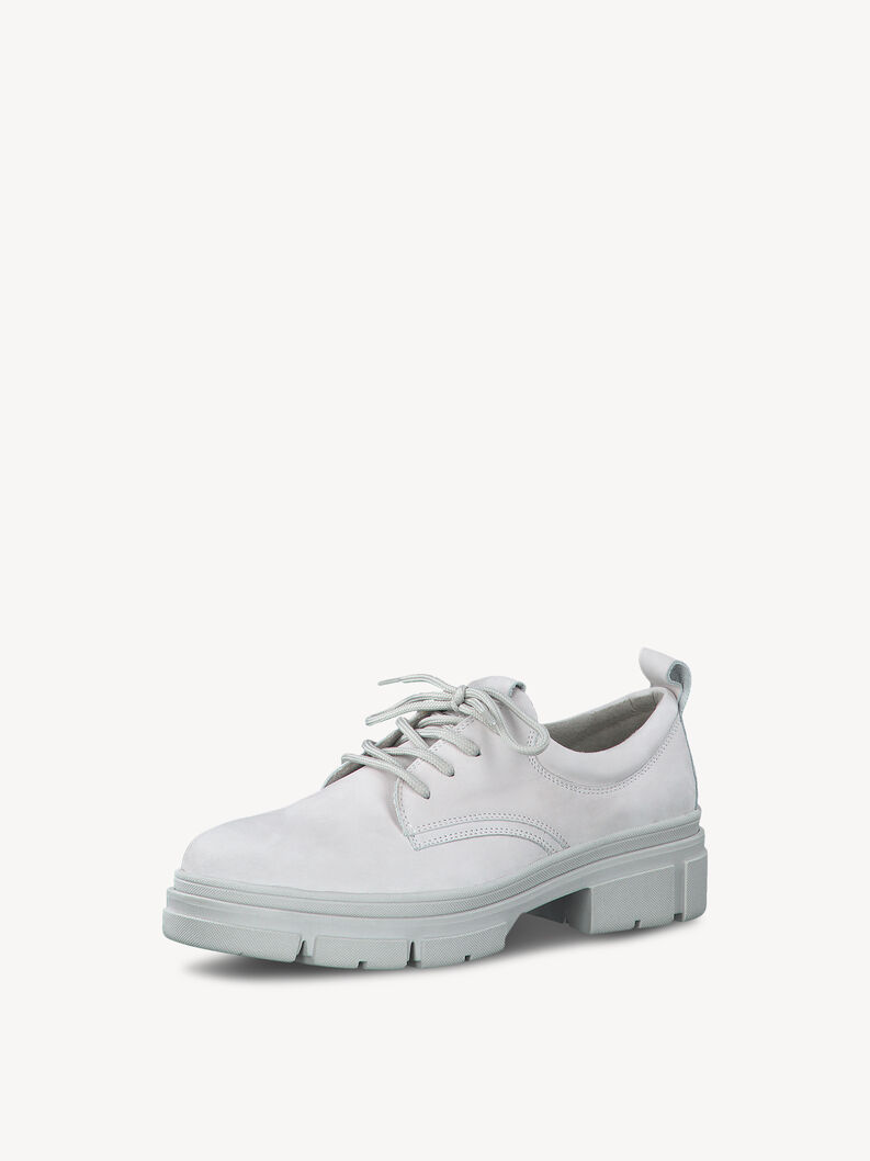 Leather Low shoes - grey, SOFT GREY, hi-res