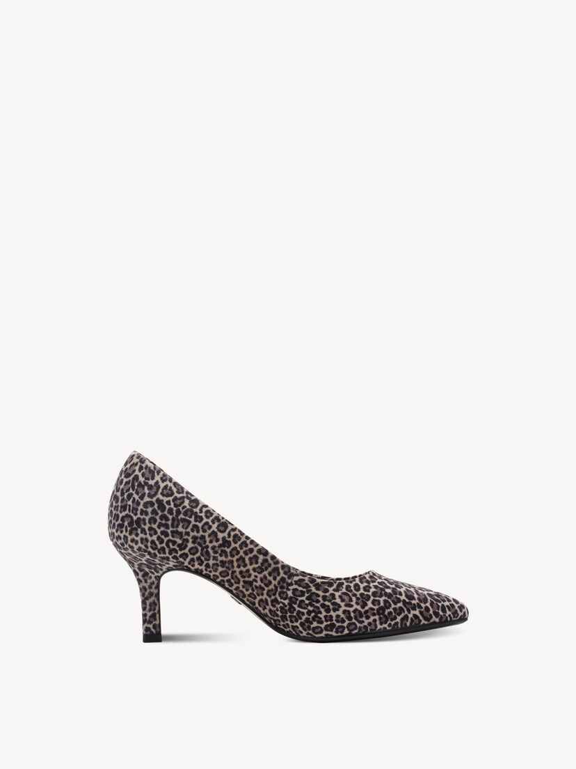 Leren Pumps - bruin, LEOPARD, hi-res