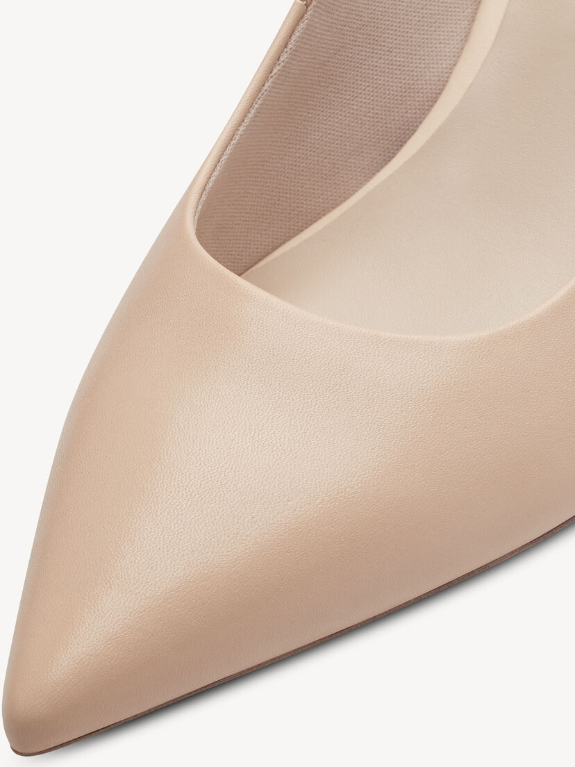 Leren Pumps - beige, NUDE, hi-res