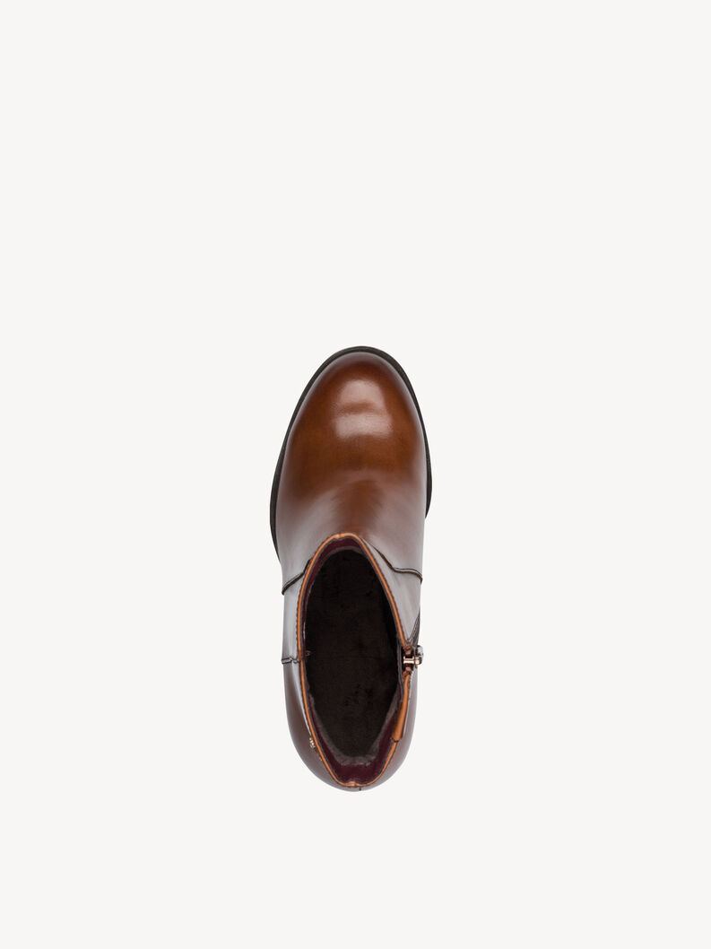 Bottine en cuir - marron, cognac, hi-res
