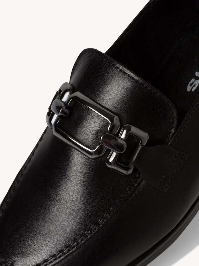 Slipper en cuir - noir, BLACK LEATHER, hi-res