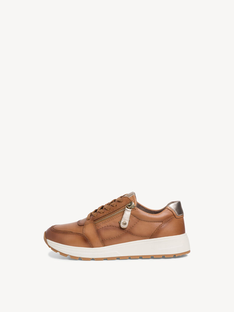 Leather Sneaker - brown, COGNAC, hi-res
