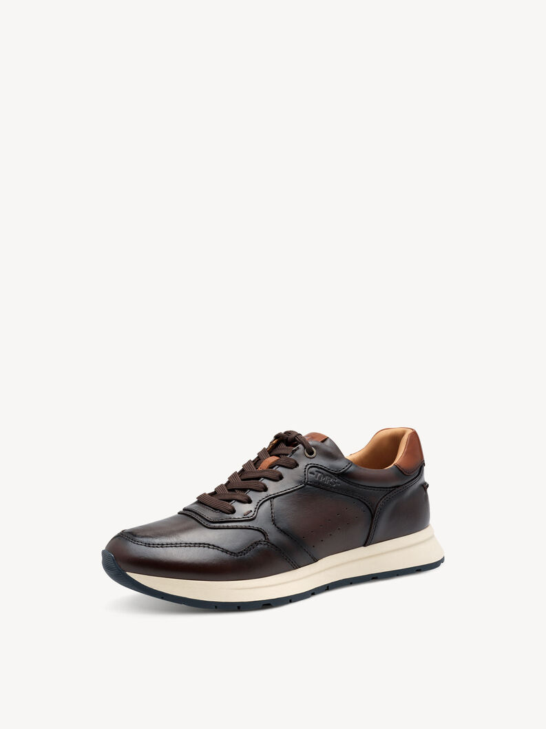 Leren Sneaker - bruin, DARK BROWN, hi-res