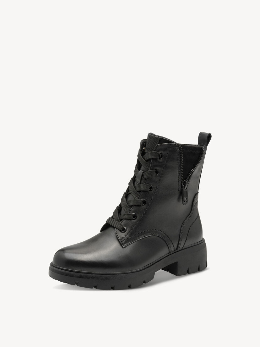 Enkellaarsje - zwart, BLACK UNI NAP, hi-res