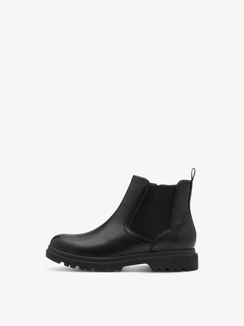 Leder Chelsea Boot - schwarz, BLACK LEATHER, hi-res