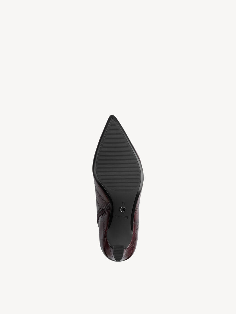 Enkellaarsje - rood, MERLOT CROCO, hi-res