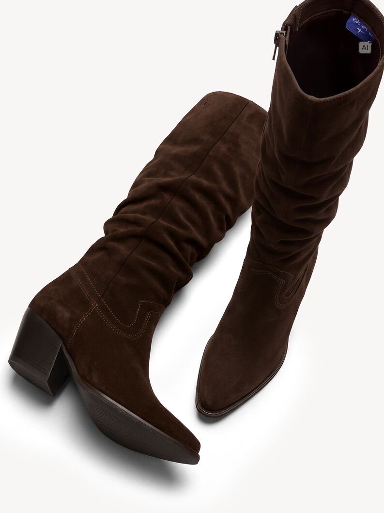 Bottes en cuir - marron, 304, hi-res