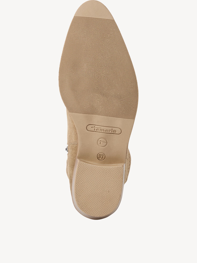 Leren Enkellaarsje - beige, beige, hi-res