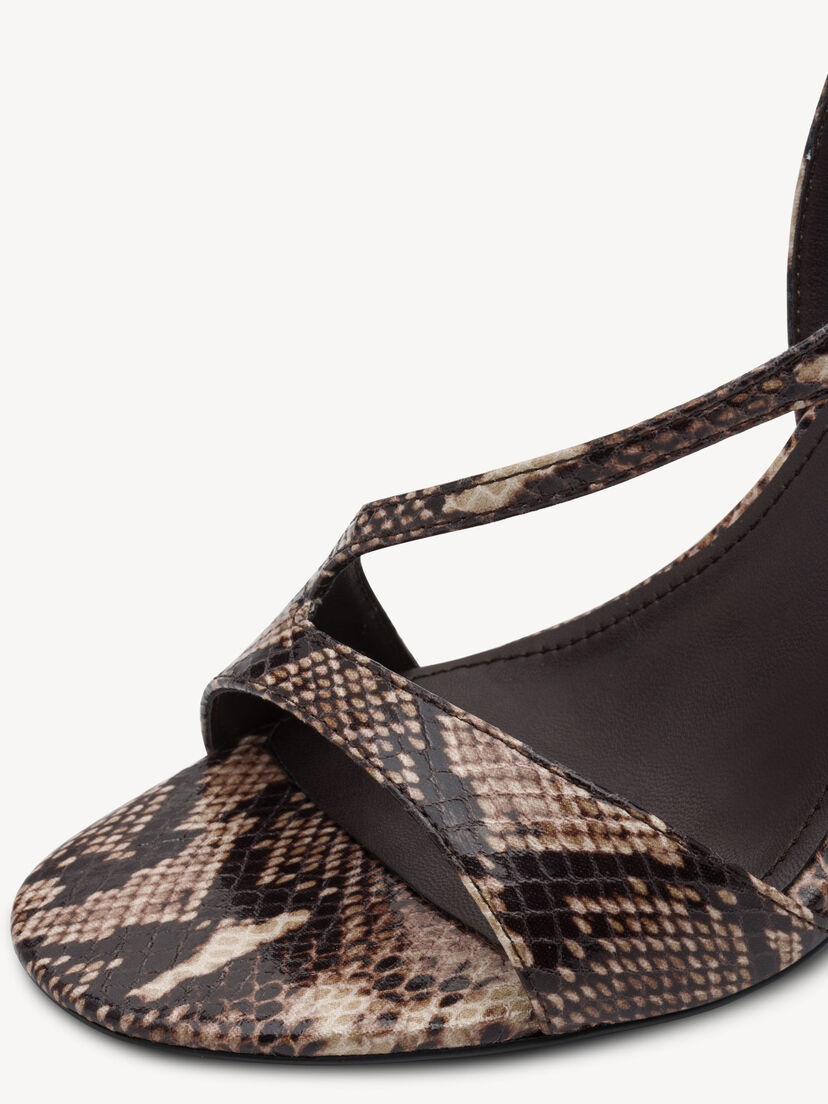 Sandaaltje - bruin, BROWN SNAKE, hi-res